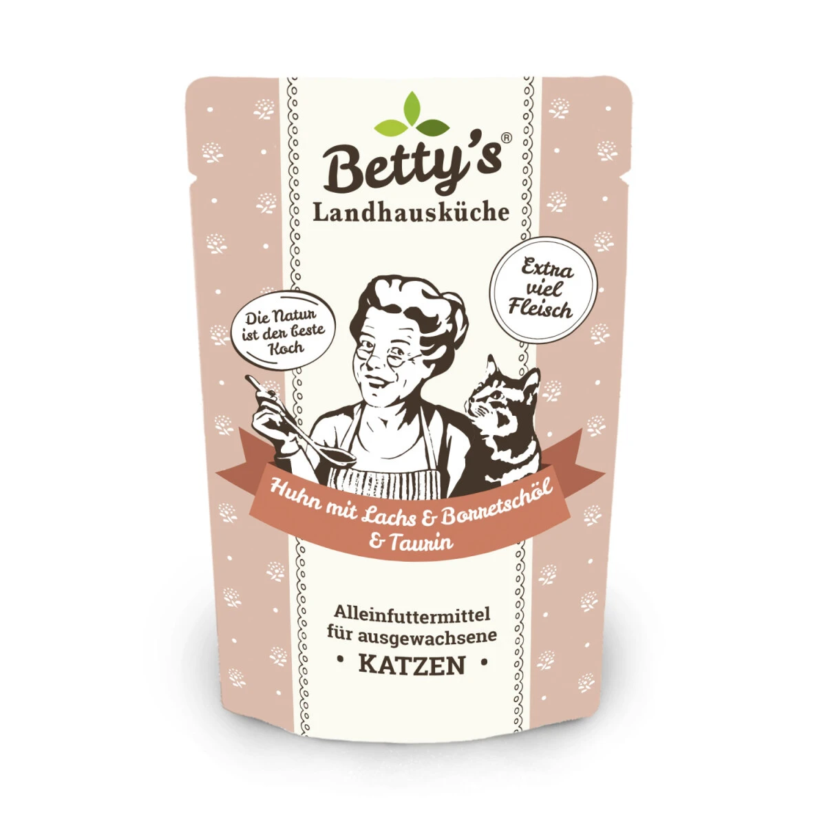 Betty´s Landhausküche Huhn Mit Lachs 100g. 1 Betty´s Landhausküche Huhn Mit Lachs 100g.