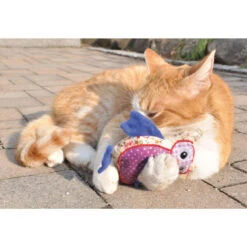 Eule "Ulla" - Patchwork-Katzenspielkissen -Rundum Katz Verkaufsgeschäft eule ulla patchwork katzenspielkissen2