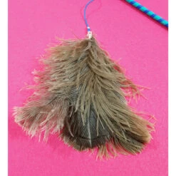 Feder-Anhänger Strauss Grau